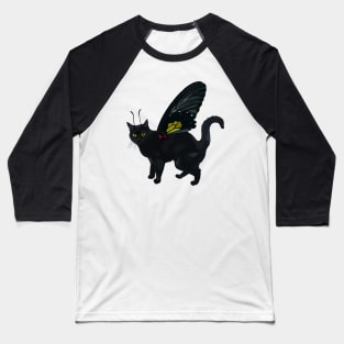 Black Southern Birdwing Shorthair Flitter Kitty Baseball T-Shirt